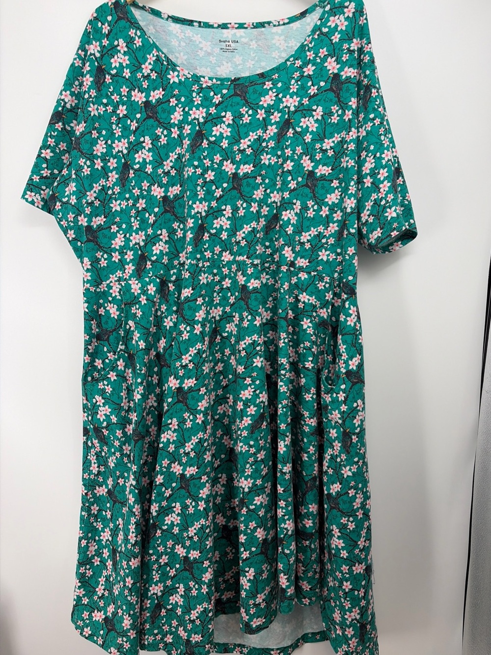 Svaha Sakura Starlings Twirl Dress with Pockets Plus Size 5X - Picture 3 of 6